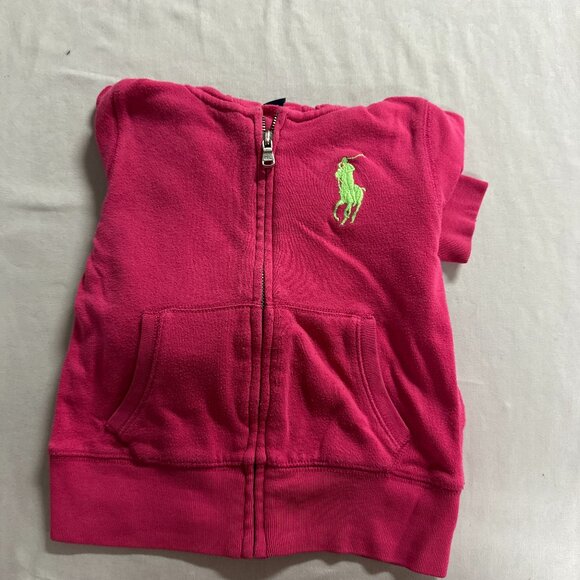 Polo Pink Hoodie with Green Logo - Picture 2 of 10